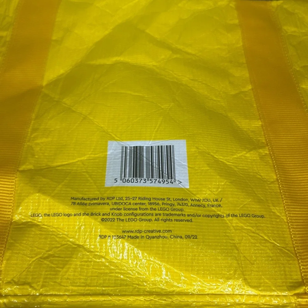 LEGO Yellow Extra Large Tote Bag 30